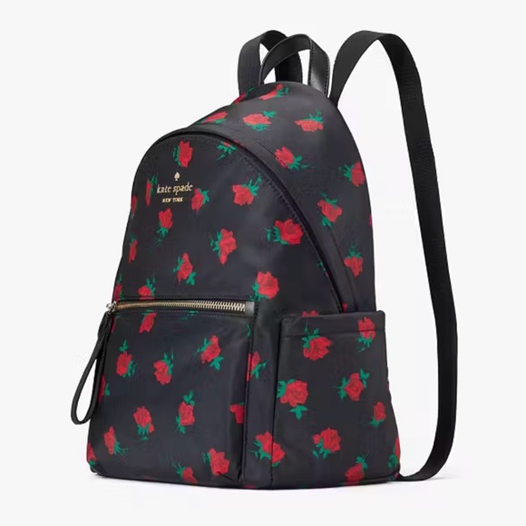 NWT Kate Spade Chelsea Rose Toss Printed Medium Backpack main image 5